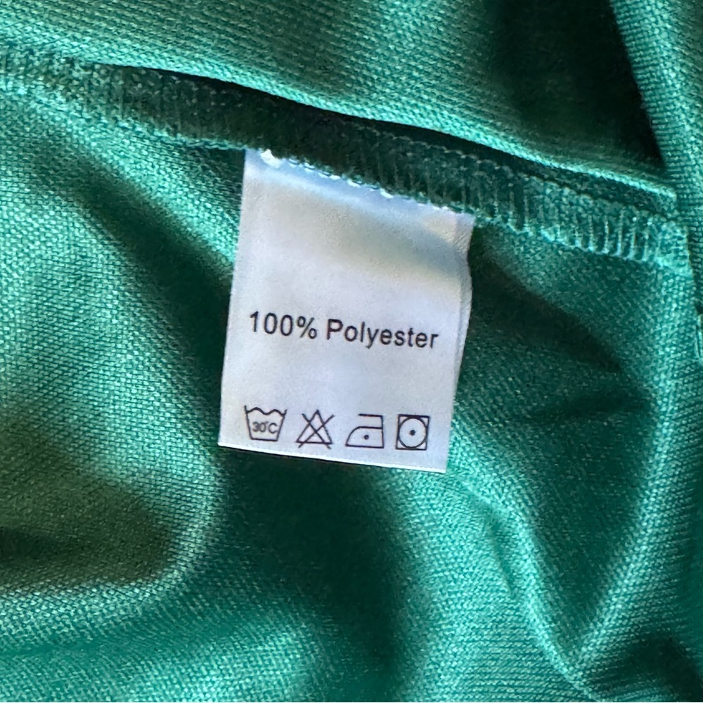 Bishuige Womens Green Long Sleeve Polo Shirt Size 3XL NWT Office Business Career - Picture 6 of 7